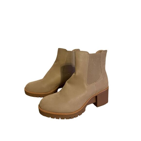 Brand New Mia Amore Letty Lug Sole Chelsea Chunky Ankle Boots in Stone Size 10 - Picture 4 of 13